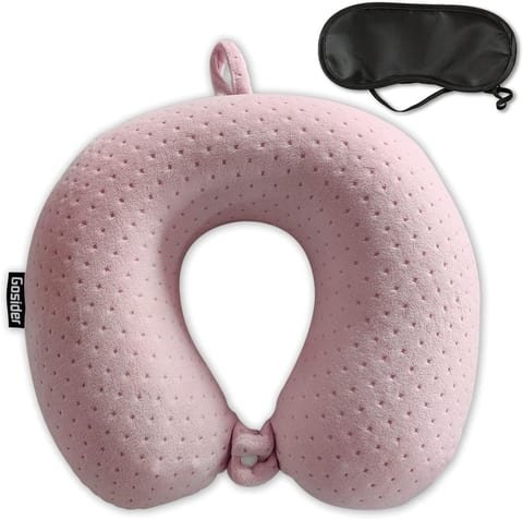 Neck Pillows for Sleeping Travel Pink Travel Pillow Comfortable U Shape Memory Foam Pillows Neck and Head Support