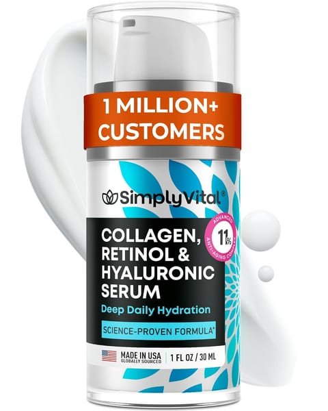 SimplyVital Collagen, Retinol & Hyaluronic Acid Serum